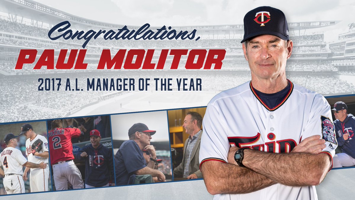 Congrats Mollie on being named the American League Manager of the Year! A well deserved honor! #MNTwins