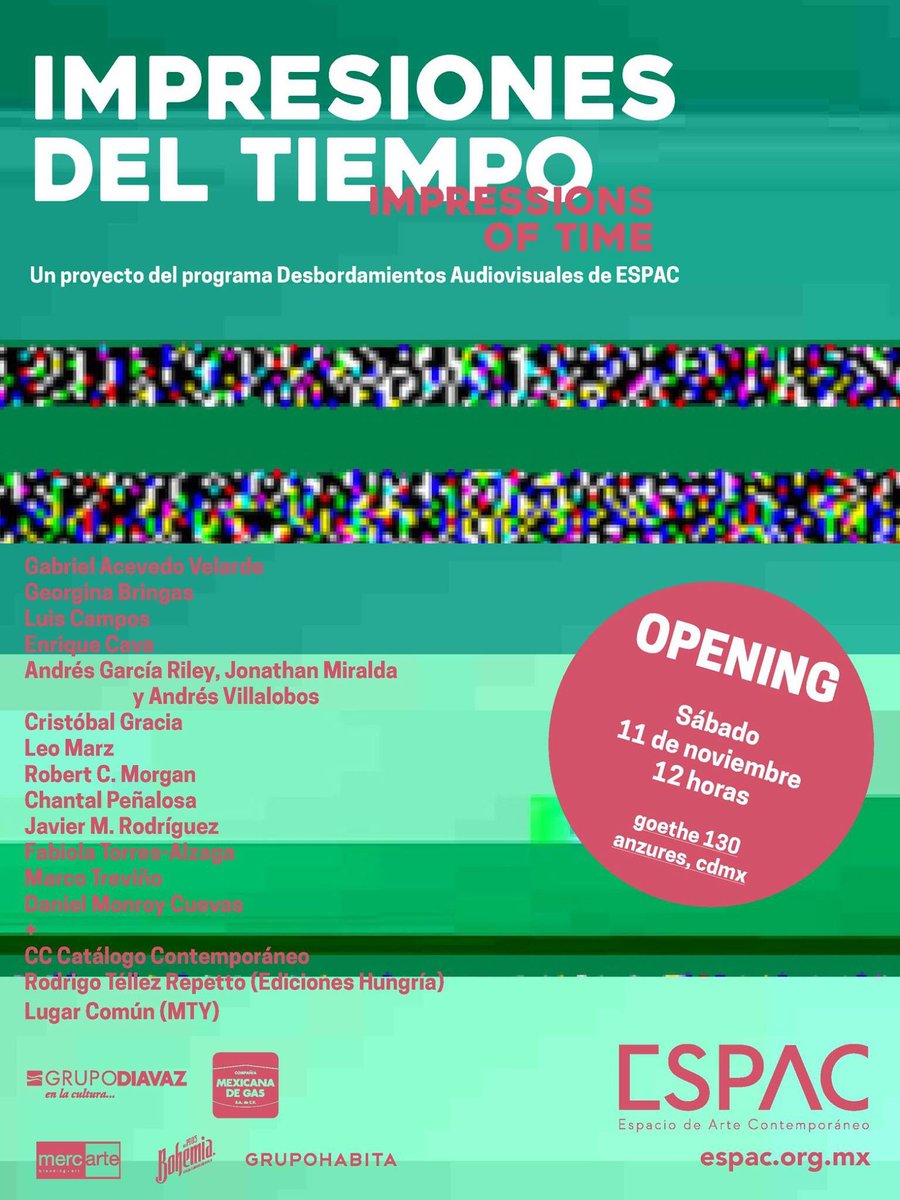 cc_catalogo's tweet photo. CC, Lugar Común y @teie (@edhungria) colaboran en ‘Impresiones del tiempo’, una selección de obras y trabajos que trabajan con nociones y procedimientos de la producción audiovisual. Visita la muestra de martes a sábado de 10 a 18hrs en @ESPAC_Info https://t.co/gLuyalKsnN