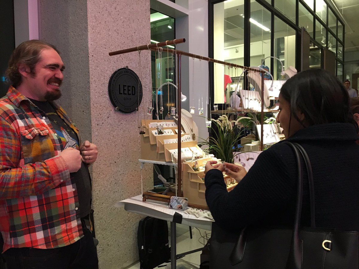 NPRjobs's tweet photo. Festive retail therapy and good cheer at "All Crafts Considered" holiday bazaar at NPR HQ! #npr #nprlife #nprextra #holiday #crafts #pubmedia https://t.co/5qkLrGllpF