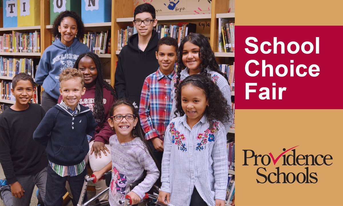 pvdschools's tweet photo. @pvdschools rising K, 6th and 9th-graders -- Get the latest info on your education options for Fall 2018 at the School Choice Fair, Dec. 2., 11AM-1PM at @PCTAProvidence. https://t.co/K8mtUdGwtl https://t.co/66FTdu7kkf