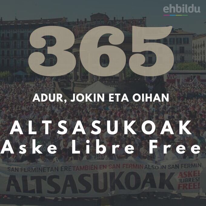 MikelArreseigor's tweet image. Urtebete pasata Altsasuko gazteak libre nahi ditugu! #askida 
#AltsasukoakAske