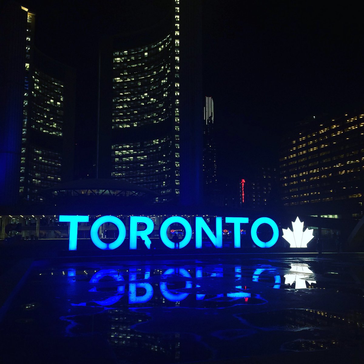 City Hall in #Toronto is blue for #WorldDiabetesDay! #WDDBlue