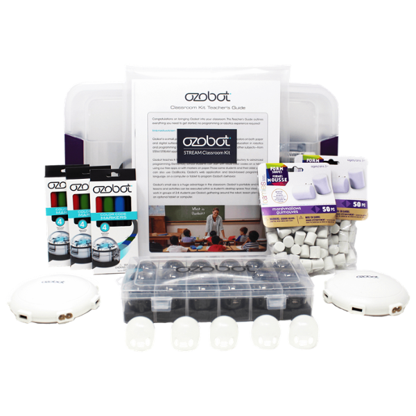 Ozobot's tweet photo. Attn Teachers! Get the all new Titanium Black Evo Classroom Kit for a special Hour of Code price of $1300 (Regularly $1799): https://t.co/CUkTMzVr8Z #EdTech https://t.co/Lly5Cmj6D0