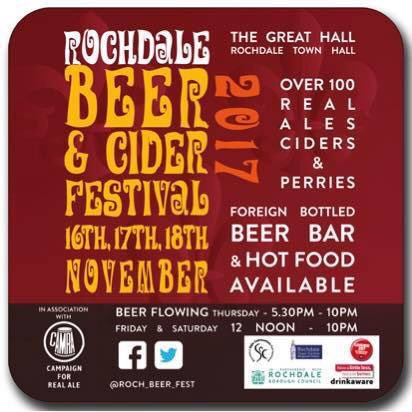 ROCHDALE BEER FESTIVAL THIS COMING WEEKEND!🍺
Over 100 real ales, ciders and perries £3 (£5 after 5pm on the 16th) 🍻
#rochdale #charity #mayorscharity #rochdaletownhall