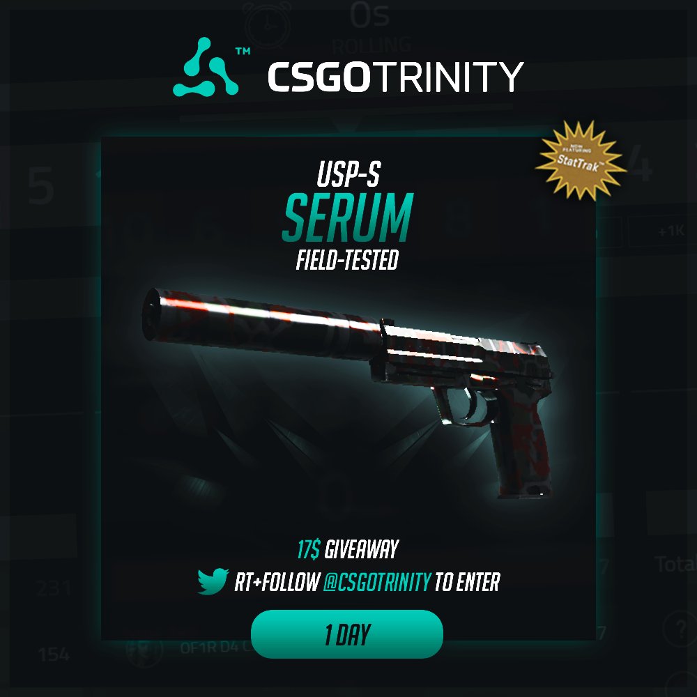 WILDWINGSMOFO's tweet photo. 🏮 ST USP-S Serum FT #giveaway:
* RT & Like
* Must be following us
* Notifications... https://t.co/vDcMsN8Ifa by #Corbelles via @c0nvey https://t.co/VxQl6oOc1M