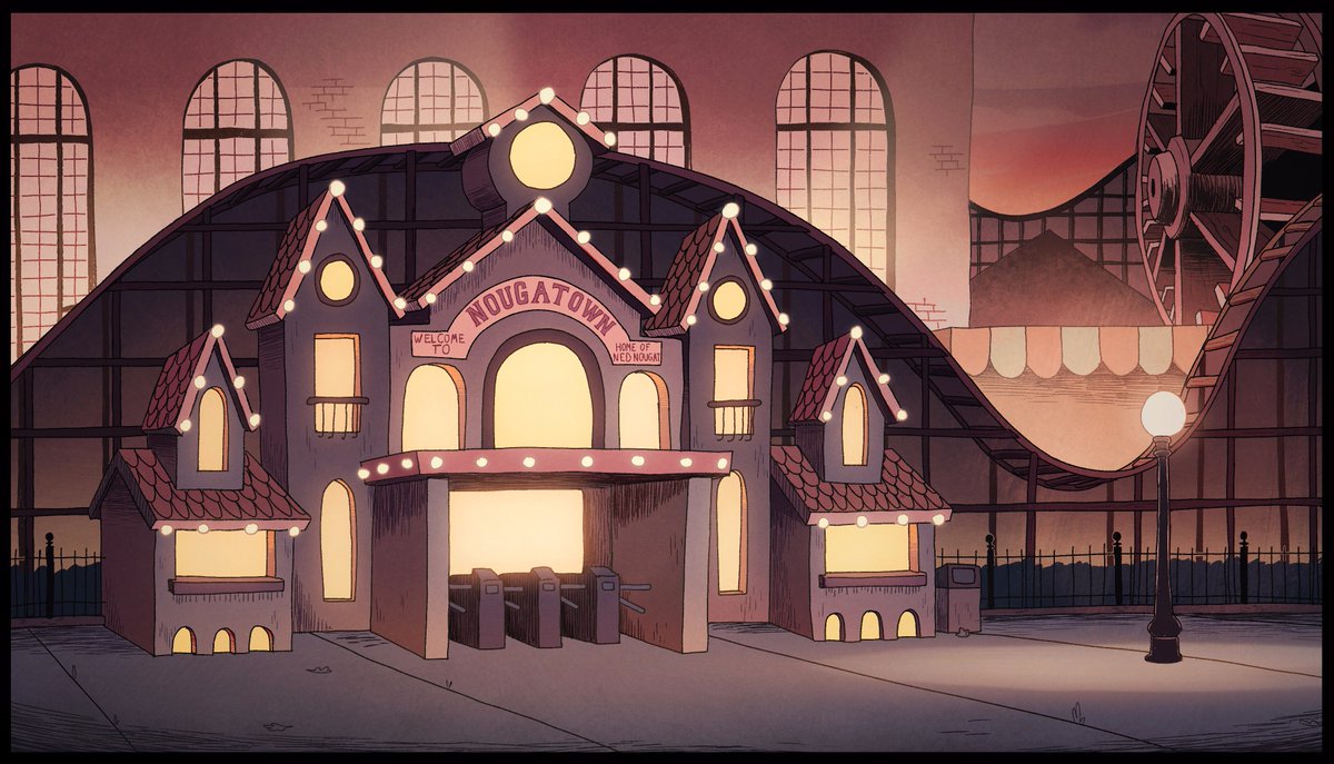 FrederatorS's tweet photo. Designer @jrdeperio and painter Jisoo Kim came up with this 'Costume Quest' background. Great, right? https://t.co/IxXNn61uFF