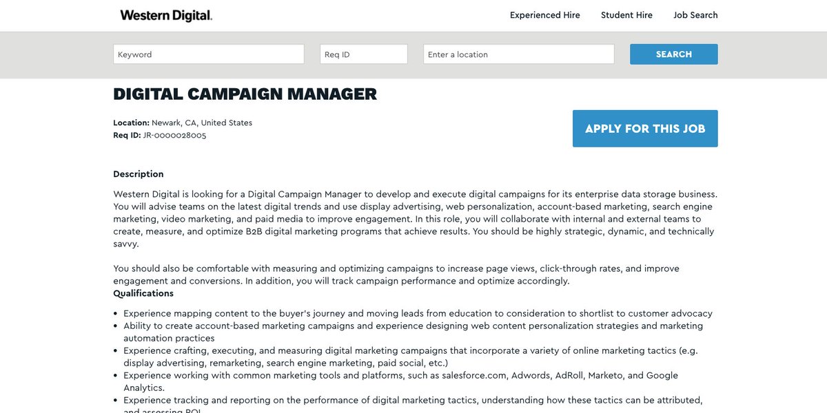 BrandonFarris's tweet photo. @westerndigital @Tegile Hiring a #DigitalMarketing manager! Hit me up if you know anyone who might be interested! #marketing #leadgen https://t.co/DA7GqEFs2d https://t.co/NJR3yRaY38