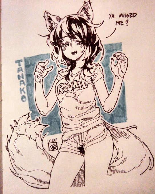 Changed up Tanako's look a lil bit, now she a chill couch sista 