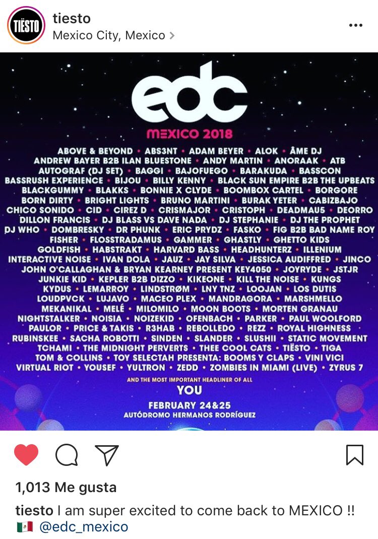 🇲🇽🇲🇽🇲🇽🎉🎉 RT @nahomimr8: @tiesto we are also super excited! See you there 🇲🇽 EDC México 2018 https://t.co/RcWuQSooPV
