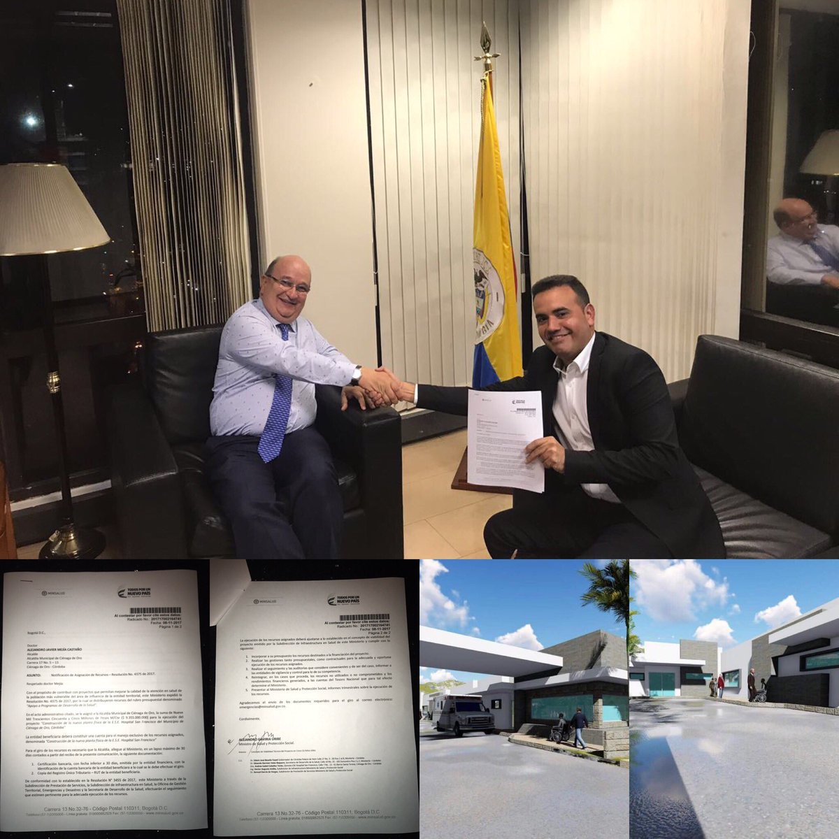Es un hecho c de oro contará con hospital nuevo ya tenemos los recursos gracias a Dios al ministro y viceministro de salud. Con Dios pueblo