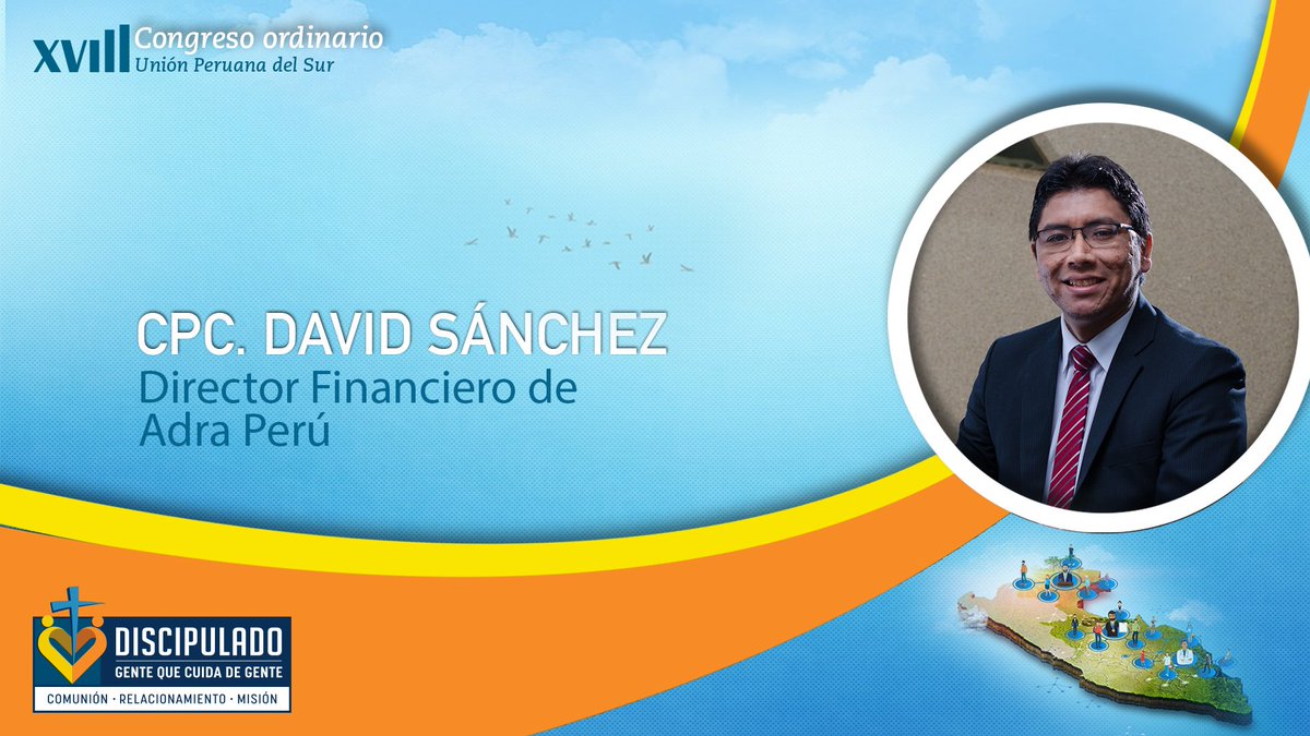AdventistasUPS's tweet photo. CPC. David Sánchez, es nombrado como nuevo Director Financiero de Adra Perú, por la junta directiva de la Unión Peruana del Sur. https://t.co/0HTztdM4M2