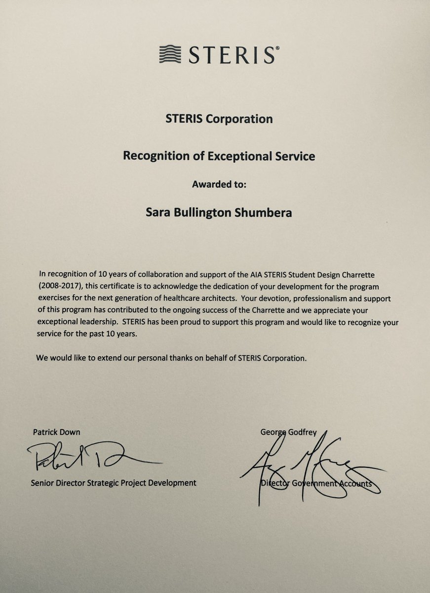 Sara_Shumbera's tweet photo. Feeling very thankful for such a great year during the @STERIS #HCDCharrette @HCDcon thanks to all!! https://t.co/PC3QNuW5af