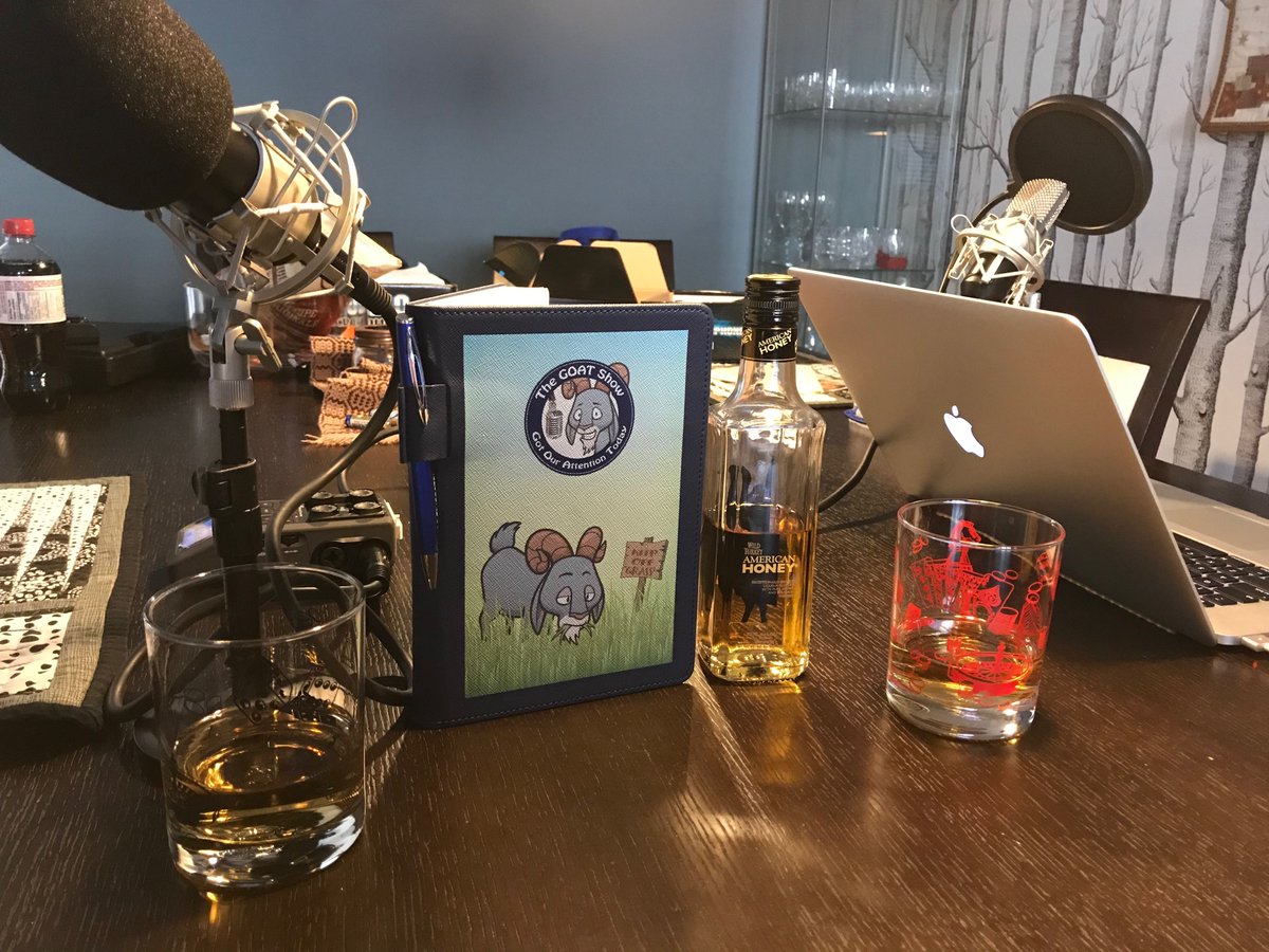 GetOurAttention's tweet photo. #WorkInProgress #CurrentlyRecording #WhiskeyAndMicrophones
#GotOurAttentionToday #TheGoatShow #Podcast
#AmericanHoney #WildTurkey https://t.co/o3RP98ANct
