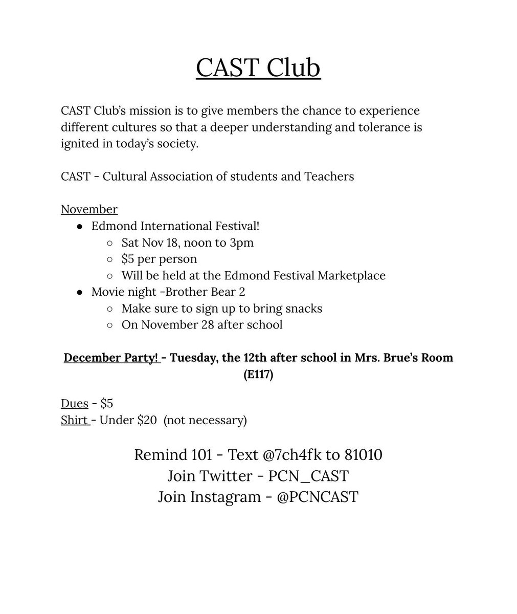 PCNCAST's tweet image. November and December Events