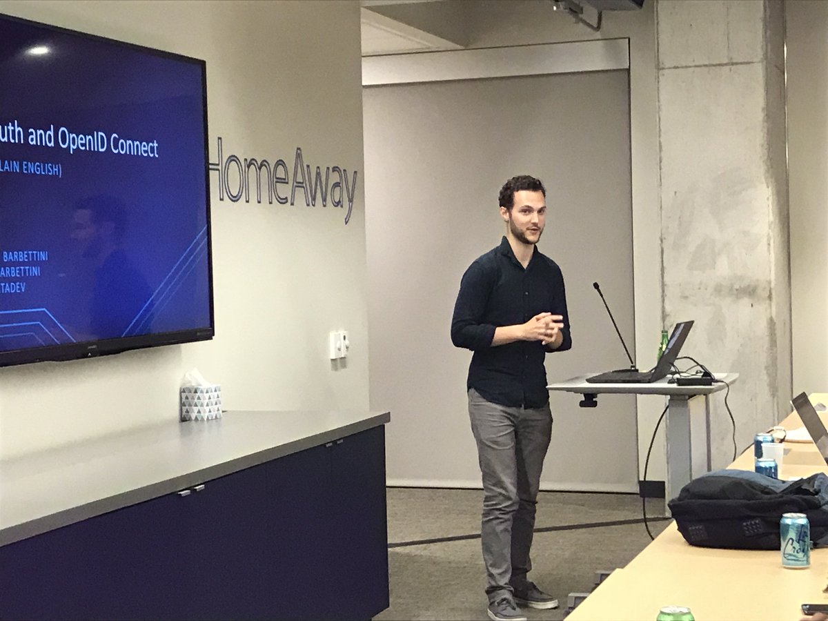 HomeawayUIE's tweet image. ...and really glad to have @nbarbettini  of @oktadev here, to talk about OAuth 2.0 and OpenID Connect!  🙌
