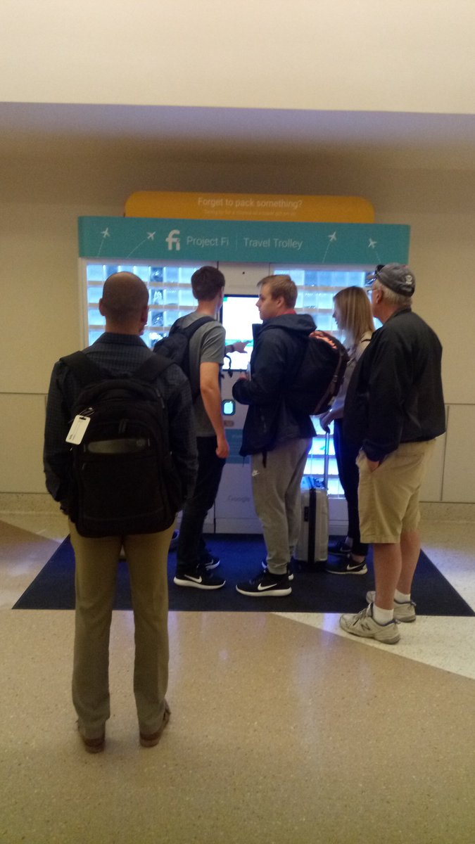 ScottyDunroe's tweet photo. The flight can wait, those cards shall be mine! #flywithFi https://t.co/SDvnYU3bW5
