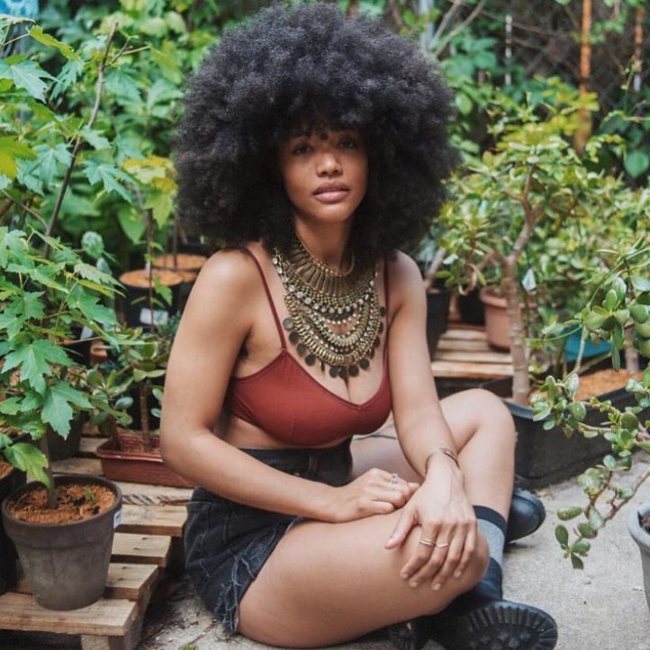 AFROPUNK on X: AFRO OF THE DAY #1619 pictured: April Kae @loveimanigold  #afro #natural #black #hair  / X