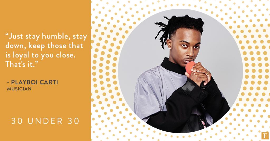 Forbes's tweet photo. The #30Under30 stars topping charts and shifting culture, featuring @playboicarti and more https://t.co/WOOKKe9Hfj https://t.co/Gky5T8sP1f