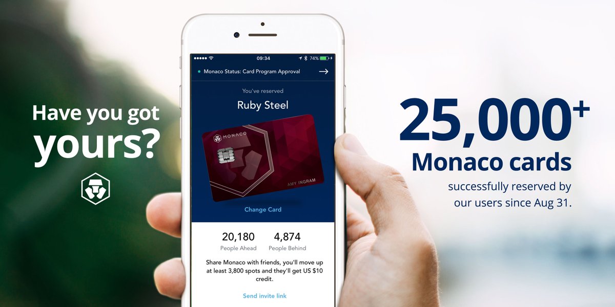 cryptocom's tweet image. #GoodNews: Over 25,000 #MonacoVisa cards have been reserved! Have you got yours? Join the #MonacoCommunity today!