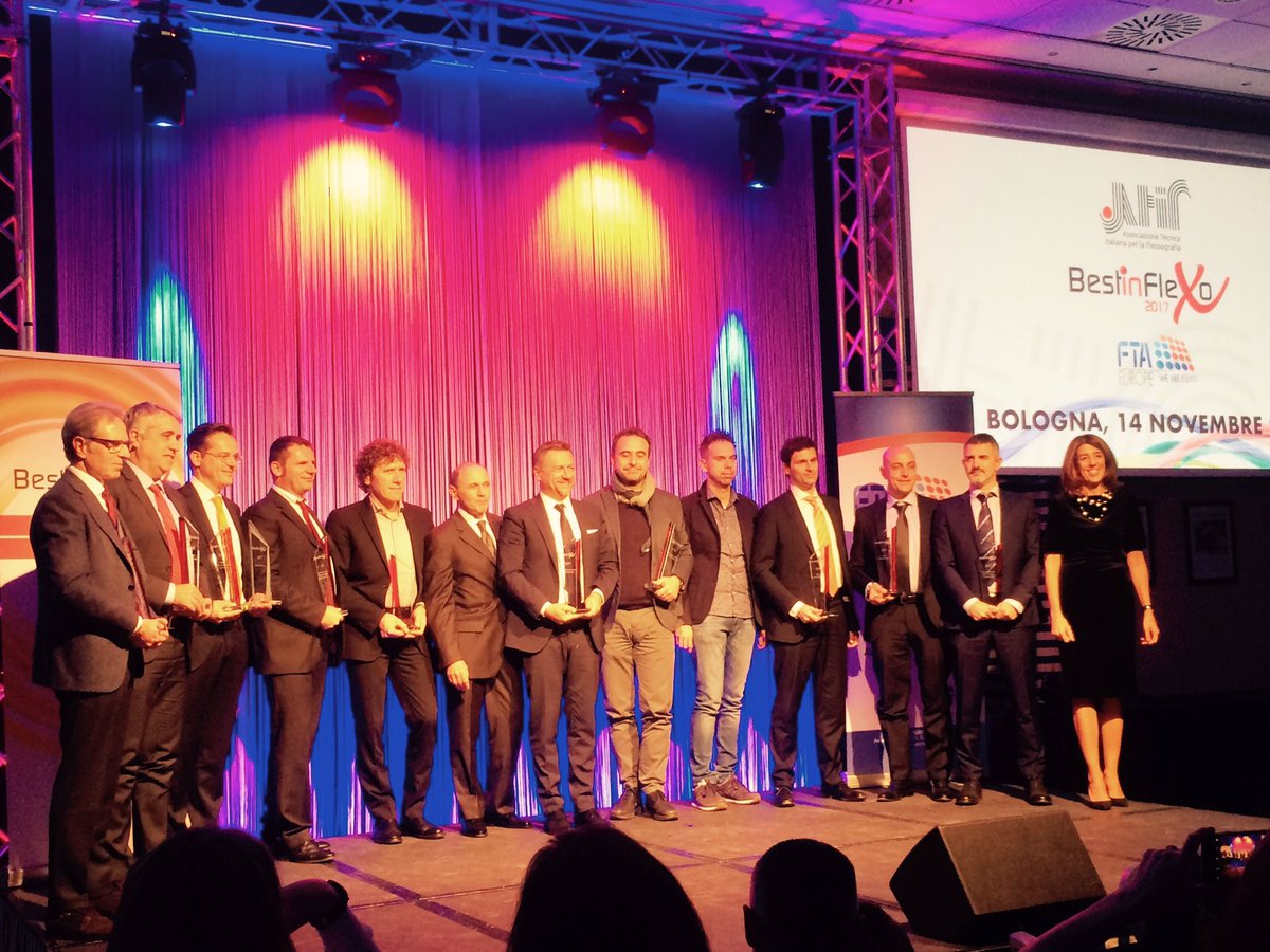 What a great night. Honoured to have been invited to Bologna for the #bestinflexo17 awards #ATIF #FTAEurope
