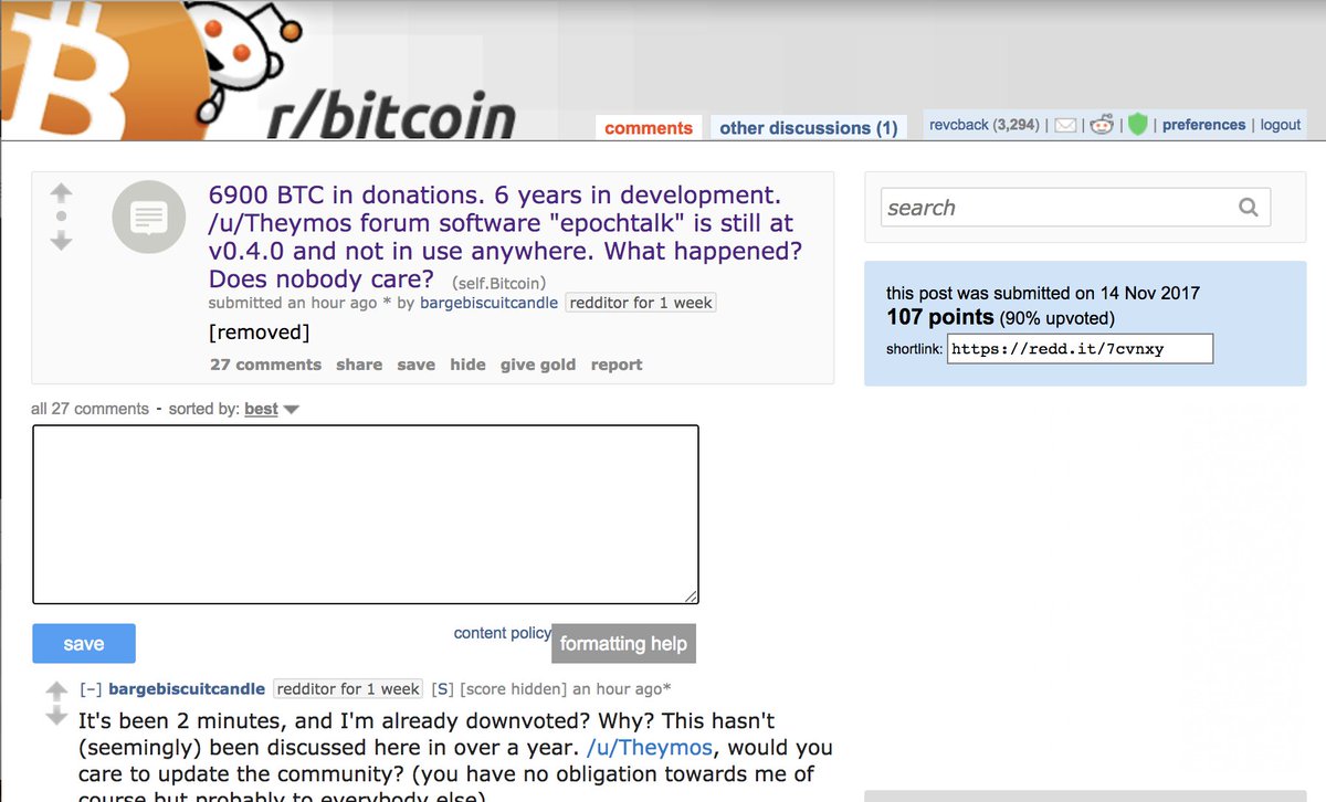 elgabonomas's tweet photo. GOOD QUESTION.
For those who don't know who Theymos is, he is the owner of r/Bitcoin and https://t.co/Xn8jl0i90Y
#Bitcoin #BitcoinCash #BitcoinNews $BTC $BCC $BCH $ETH #news $LTC $DASH #litecoin #rbitcoin #reddit #Crypto #theymos $OMG $NEO $XMR https://t.co/PMRKugxVhj