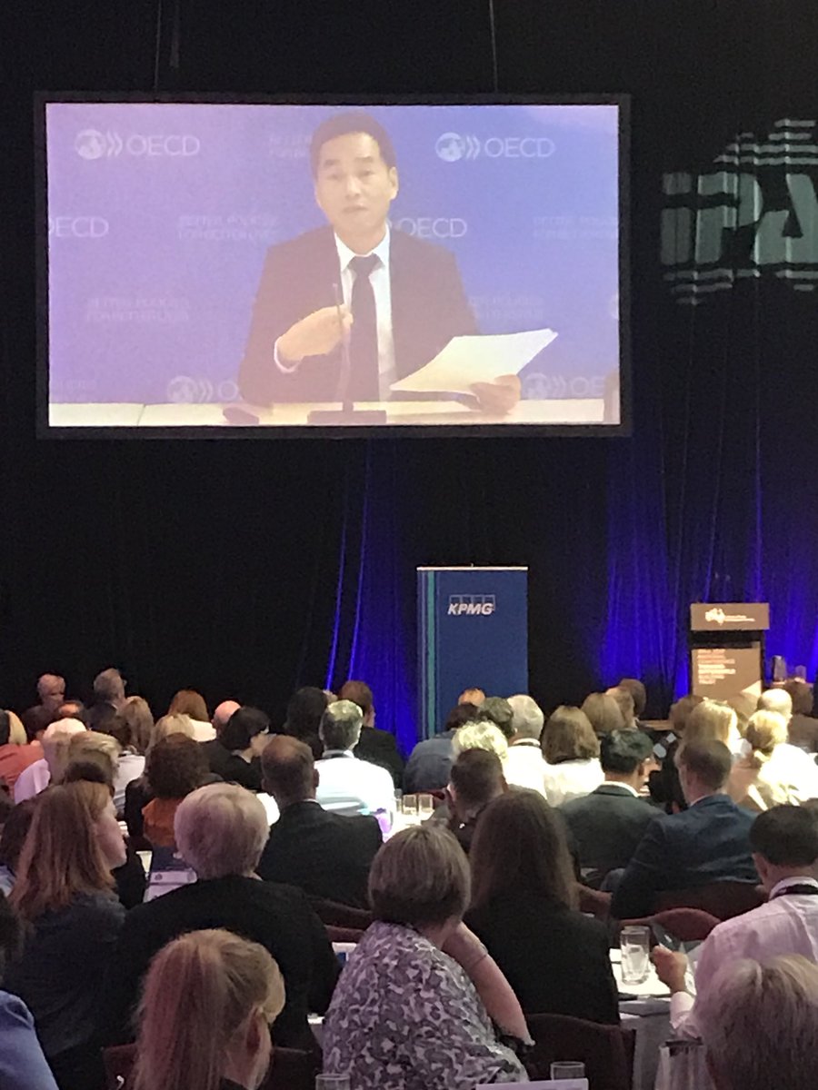 IPAAorg's tweet photo. @EdwinLau7 joins the Conference via video link on the @OECD perspective on public trust. See our In Brief on Public Trust for more on OECD work  #ipaa2017 https://t.co/8iMbjf8HJh https://t.co/CVKy1WrAOb