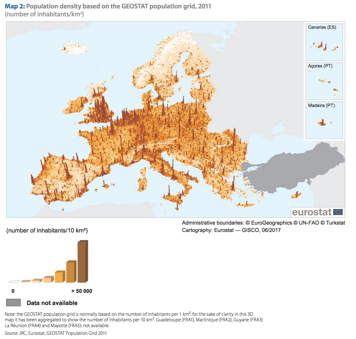 Population Density Map Europe