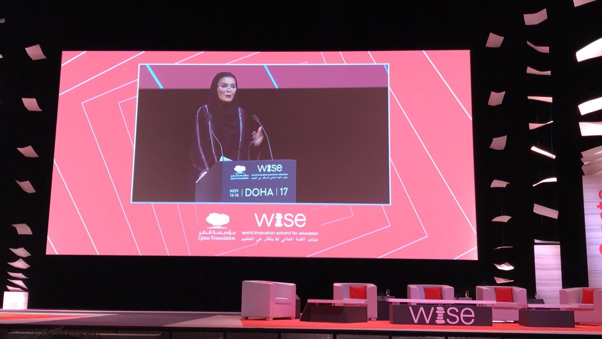 MariamAlNasr's tweet photo. What a powerful speech and epic message by Her Highness Sheikha Moza bint Nasser ❤️ #WISE17 #Education https://t.co/WQveUEx6yS