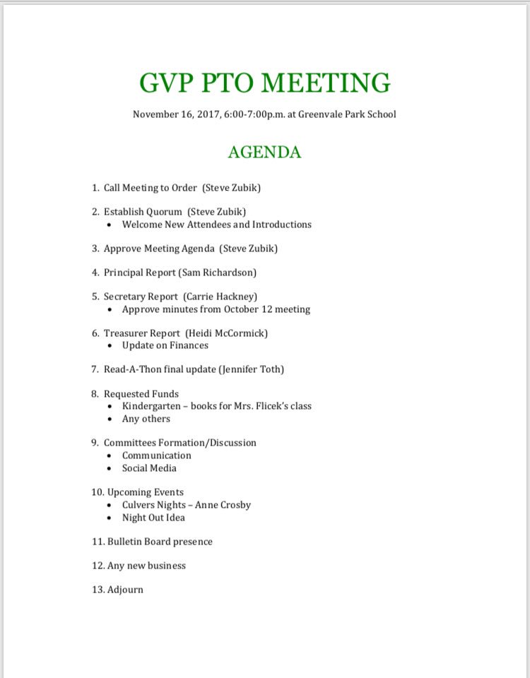 GVPPTO's tweet photo. Mark your calendar, next PTO meeting will be Thursday November 16, 2017 from 6:00-7:00pm. https://t.co/rEyi99WG2z