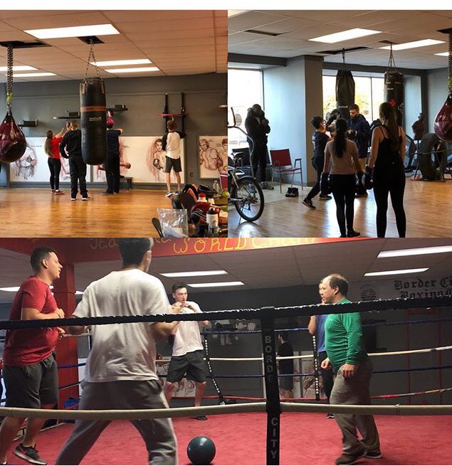I also got to spend the earlier part of the day with my fellow coaches <a href="/BorderCityBC/">Border City Boxing</a> putting another high school through a work. I love the #CommunityInvolvement and #GivingBack