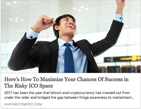 CLOUT_Media's tweet photo. #CLOUT featured by HuffPost as the exemplary ICO to maximize your chances of success in the risky ICO space!

https://t.co/Te8dknuMgq

#cryptocurrency #blockchain #homeofcrypto #mediadecentralised https://t.co/wBxNstRy41