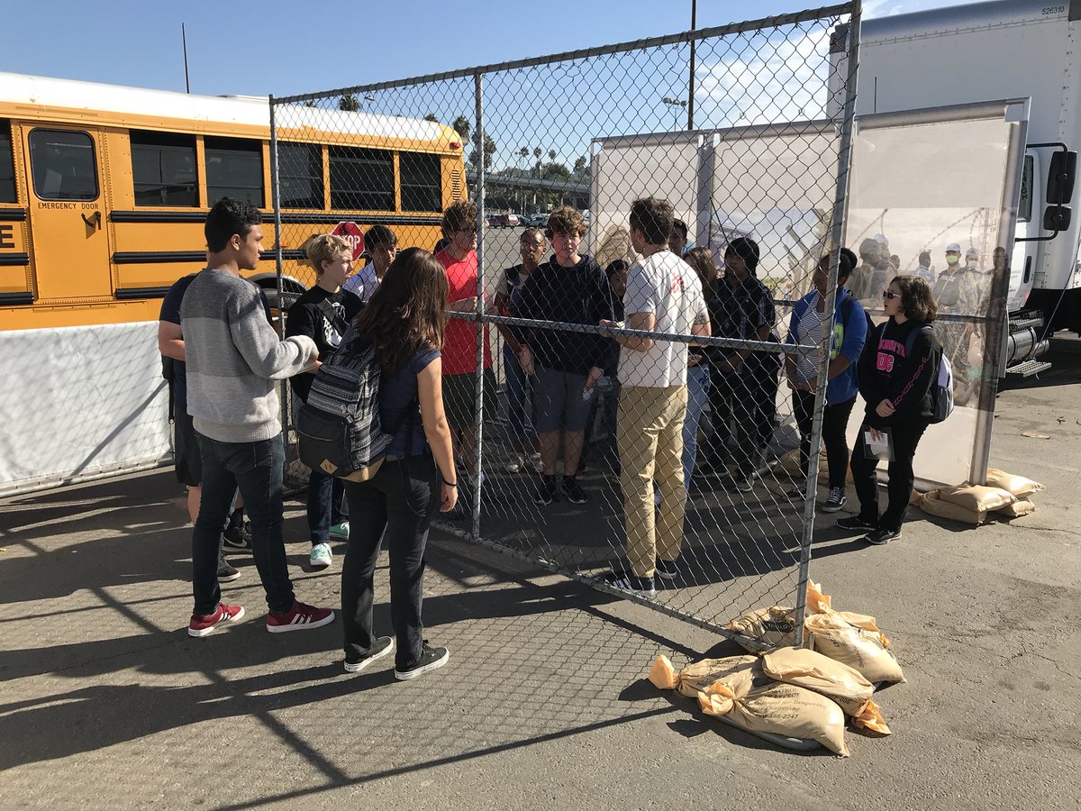 bwiley80's tweet photo. #SatoDragons immersed in a refugee experience with #doctorswithoutboarders at the @ForcedFromHome event. Incredible #LinkedLearning seeing medical knowledge used in the field #ProudtobeLBUSD https://t.co/ytMsdfK6fV