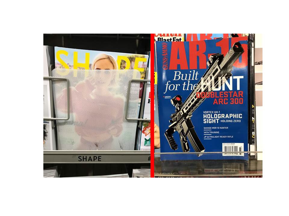 The relative morality of the magazine rack at a South FL Publix.  This is the state of our democracy.