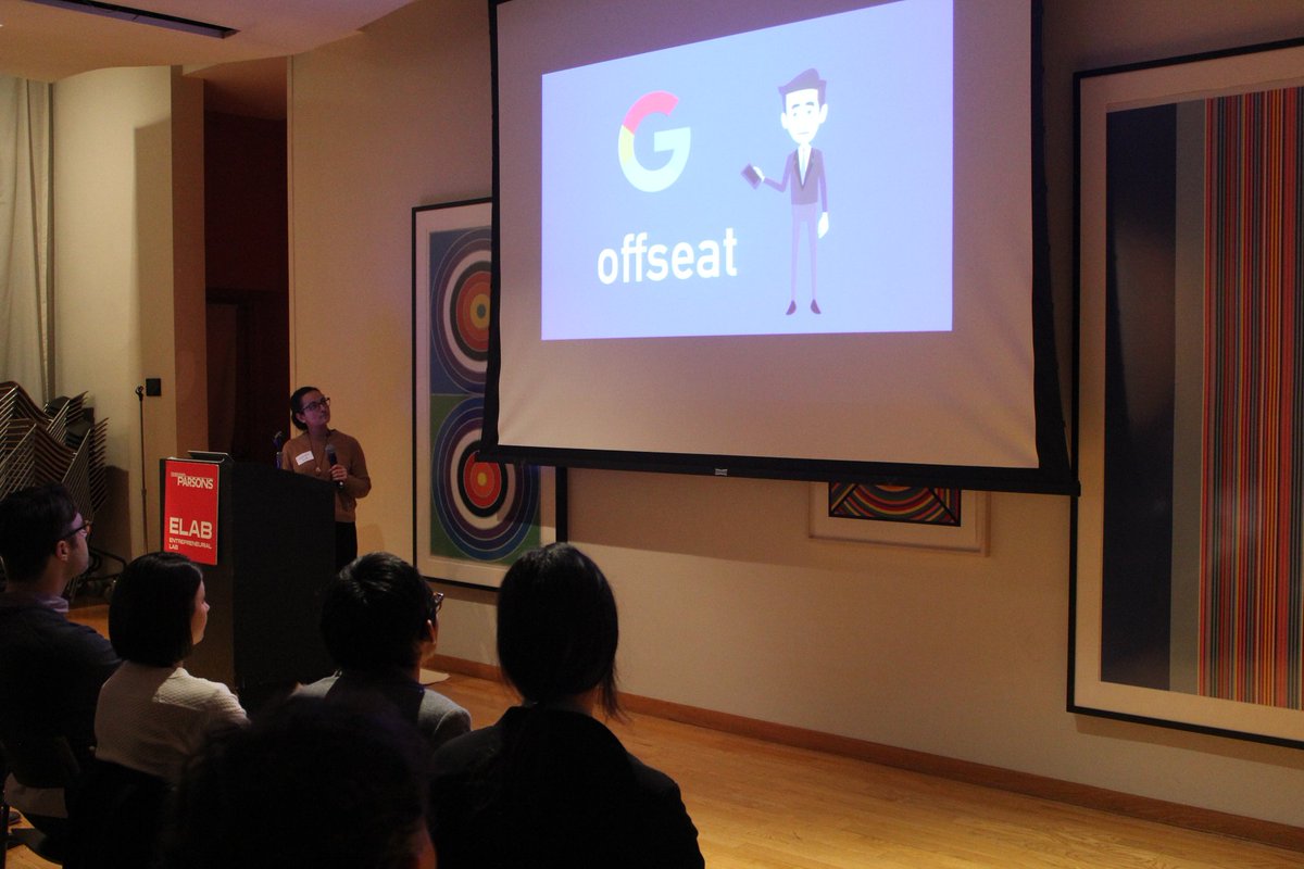 GoOffseat's tweet photo. We loved pitching at demo day at the @ParsonsELab event. It was an awesome end to one great year of incubation. Yes to entrepreneurship and innovation! #startup #incubator #innovation https://t.co/ave5t5c9oR