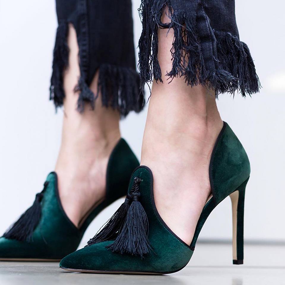 nine west green heels
