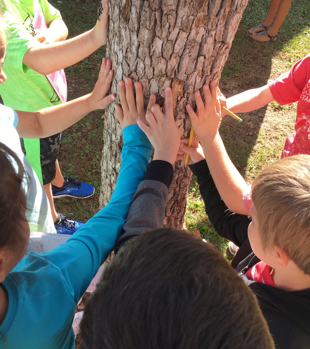 We took our lesson outdoors today to practice descriptive writing. Adjective hunting for the win! <a href="/SSDHCBulldogs/">Hill Creek School</a> #santeesd