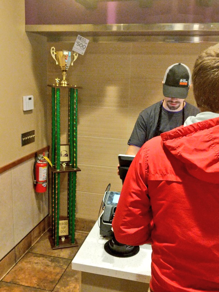 Cinesaurus's tweet image. @tacobell How much TB do we need to eat to get ourselves a nice trophy like this for the office? 

FWIW, we eat QUITE a bit.