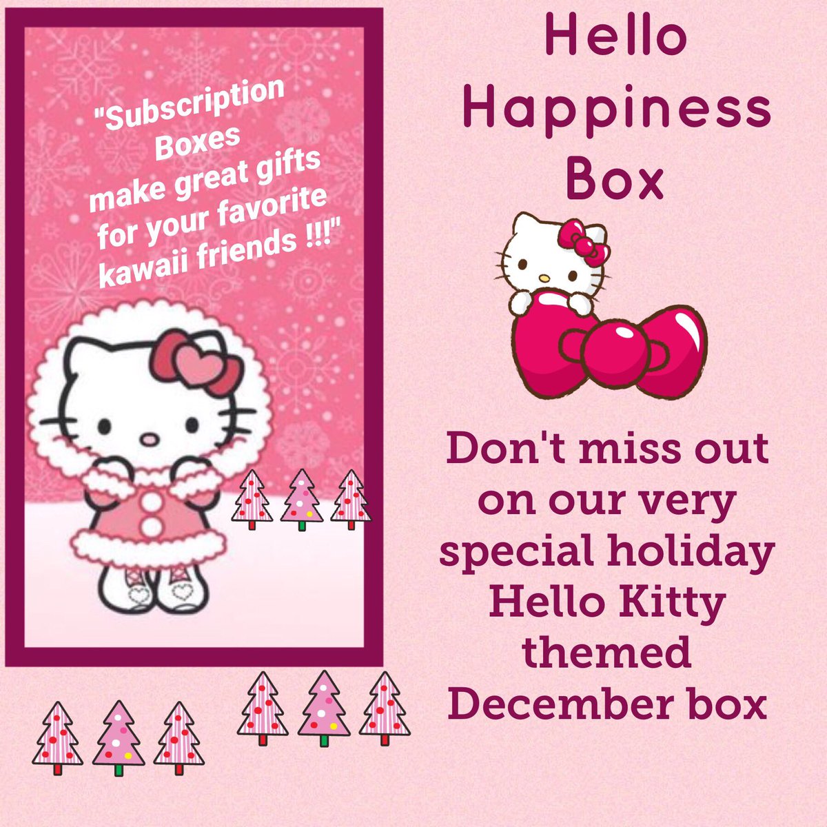 Hhappinessbox's tweet photo. Visit https://t.co/pp2EEzG8q1 to subscribe or order a gift subscription #hellokitty #sanrio #subscriptionbox https://t.co/XThmSQpGSZ