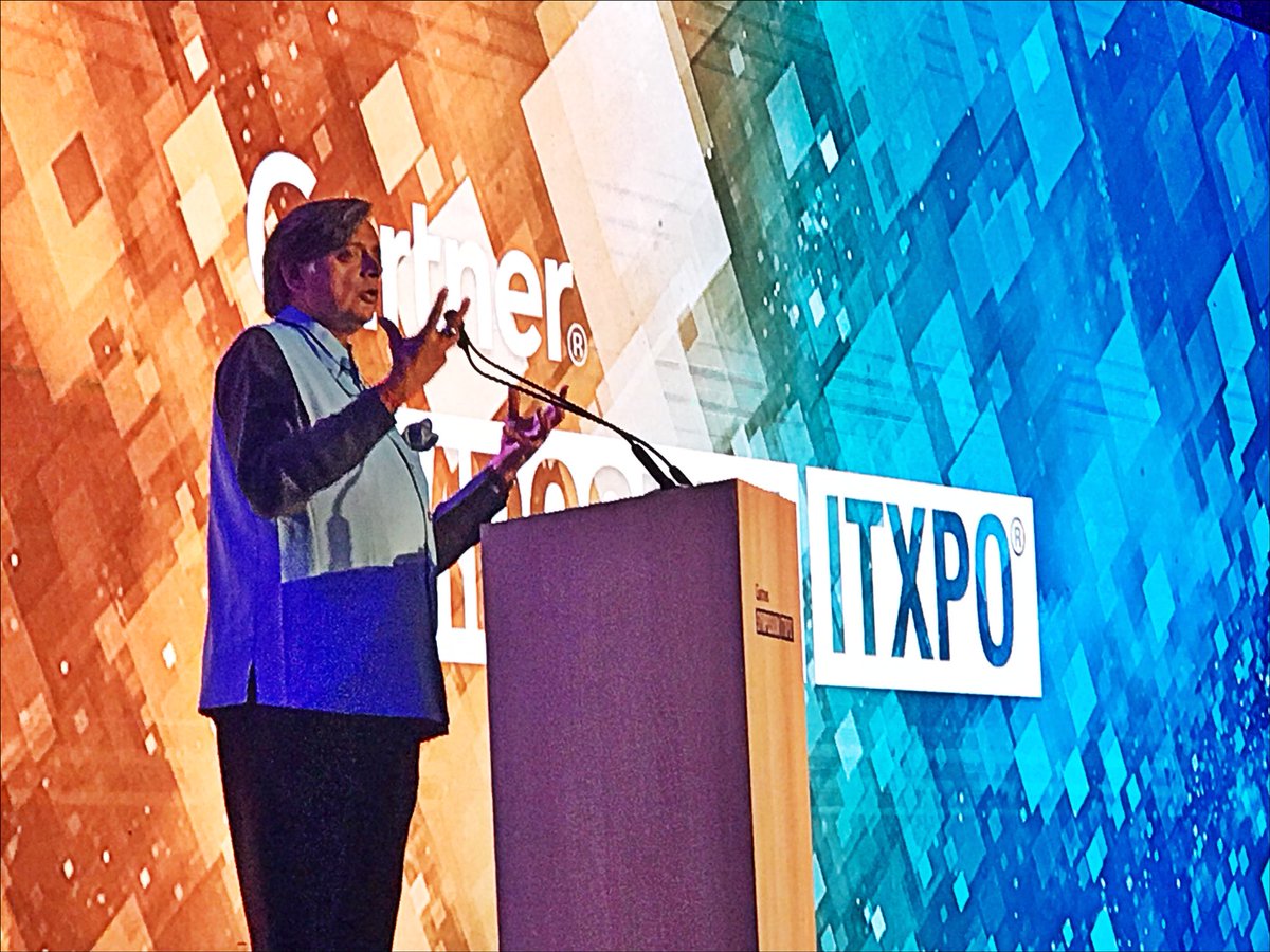 ZeitJen's tweet image. Sashi Tharoor at Goa Symposium. “Information has been weaponised.” #GartnerSYM