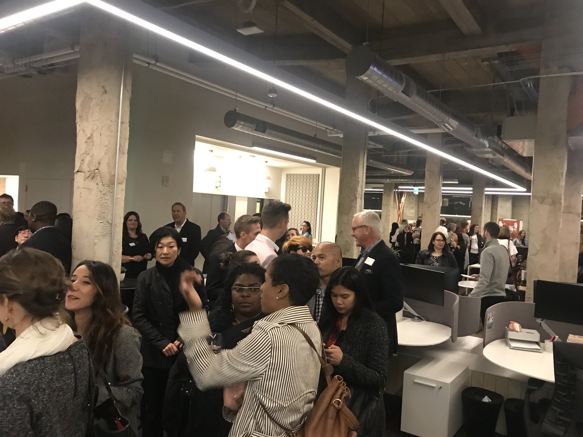 RJStelter's tweet photo. That was a banner evening. My goodness @pivotinteriors, you have THE best space in North America. Thanks for an awesome #PivotPOV event &amp; for featuring @HermanMiller Elements! #Inspired https://t.co/FIBae5Do0G