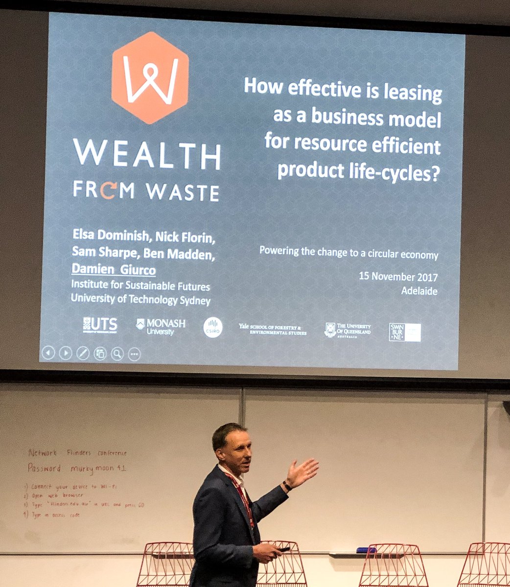 Prof Damien Giurco from @UTSISF talking about Wealth from Waste &amp; how leasing models can maximise resource value #circulareconomy #sharingeconomy #collaborativeeconomy <a href="/jodiebricout/">Jodie Bricout</a> <a href="/_powli/">Troy Powell</a> <a href="/THPen/">Tom Penny</a> @RoseReadMobile <a href="/circulareconomy/">Ellen MacArthur Foundation</a> @WMAAus <a href="/WasteMR/">Waste Management Review</a>
