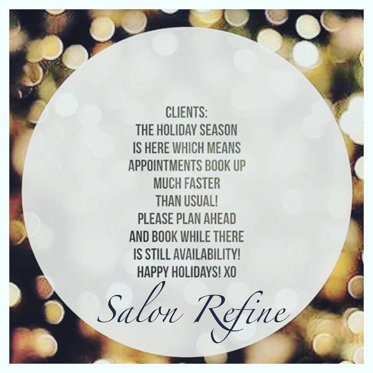 salonrefine's tweet photo. #holidayhairappts #bookyourholidayhairappointmentstoday #dontwaittilllastminute #getyourprettyon #seattlehairsalon #southlakeunionhairsalon #letthecelebrationsbegin 🎉🍾🥂🎊🎈 https://t.co/weyJ9XaIFl 2065881062 https://t.co/RefnFO1VOr