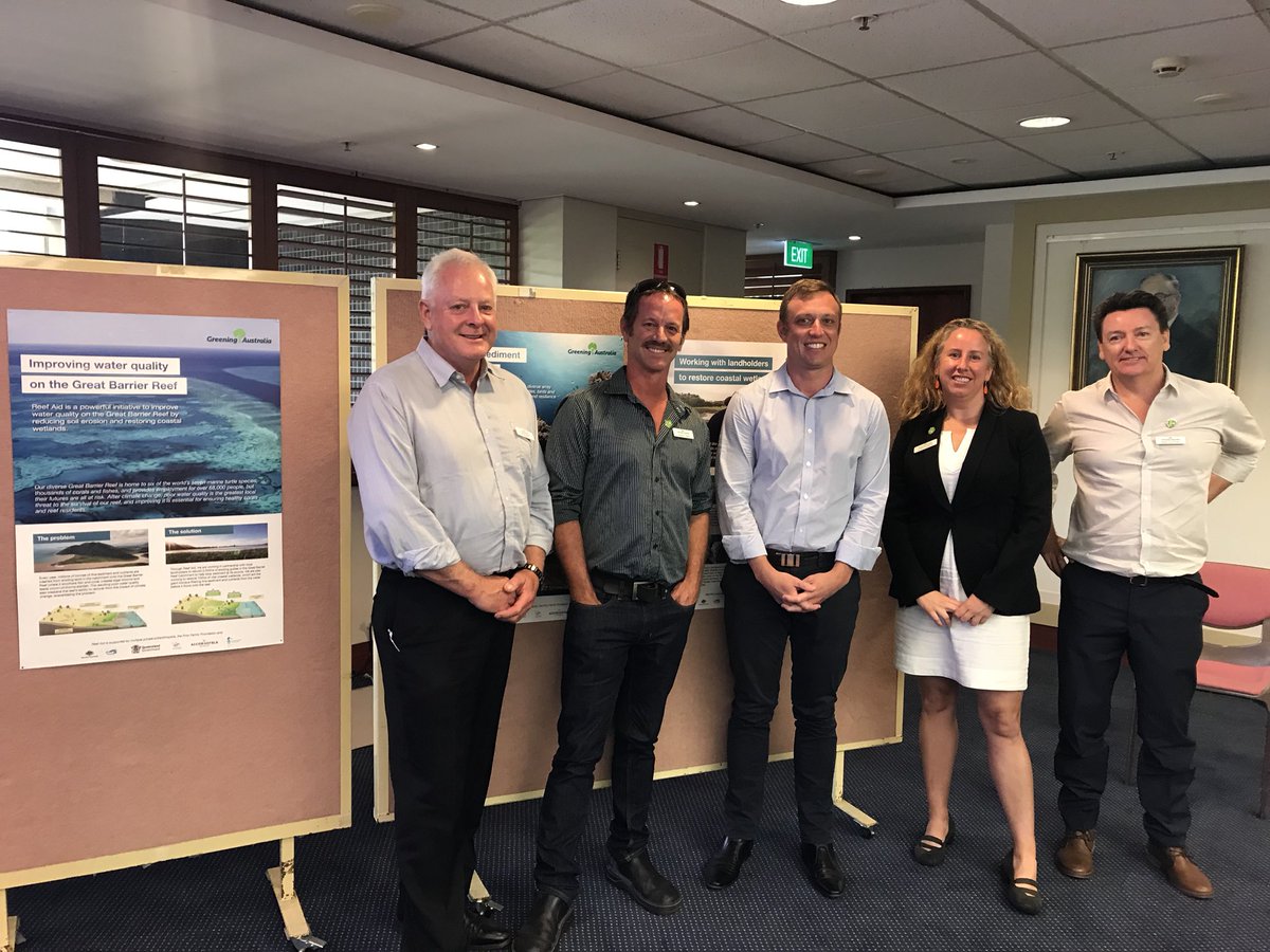 sashatorsi's tweet photo. Thank you @StevenMilesMP for joining @GreeningAust Board and #ReefAid team to hear about our progress on improving water quality on the Great Barrier Reef https://t.co/hDyGyx8CAW