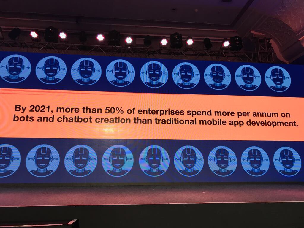 ravishanks's tweet photo. Are you #botready? Great session by Bruce Robertson #GartnerSYM @Gartner_inc #digitalfuture #EnSW #technology https://t.co/07aeu6aCiY
