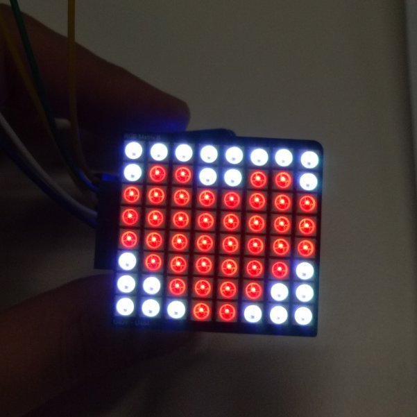 BeansIOT's tweet photo. @IoTimelab @make  @makerfaire Testing of our newly arrival Beans RGB matrix modules 😋 https://t.co/bfINk1GCEz