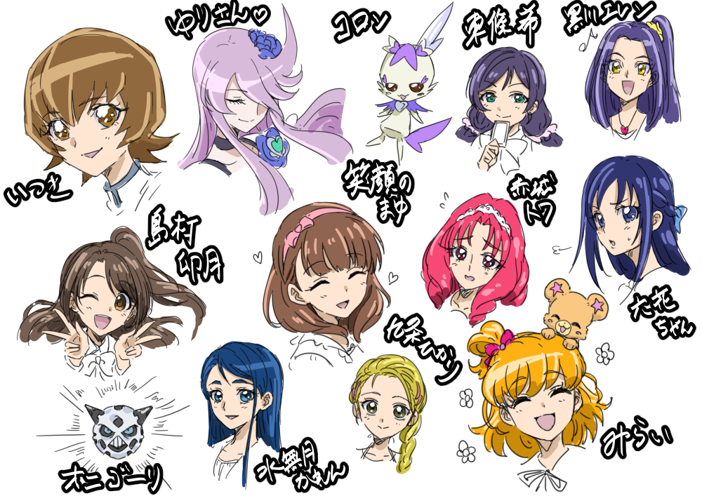 #リプきたキャラの顔だけ描く
リプくれた方ありがとうございました!!! 