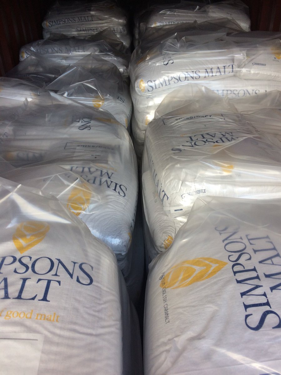 Awesome start to the day with our delivery of speciality malts from <a href="/SimpsonsMalt/">Simpsons Malt Ltd.</a> 
Finest ingredients to make the best beers!