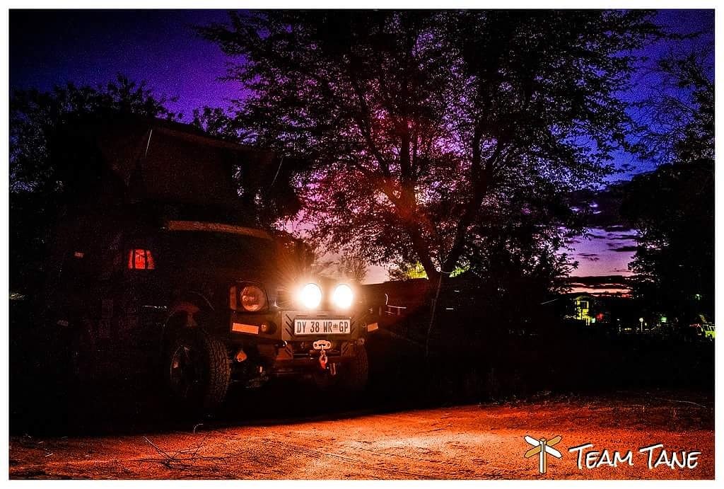 TeamTane2's tweet photo. Love our #LightForce spotlights by @OppositeLockZA, helping us find our campsites after dark! 
#BecausezJimny #RealAfrica https://t.co/dU0dTh8YfR