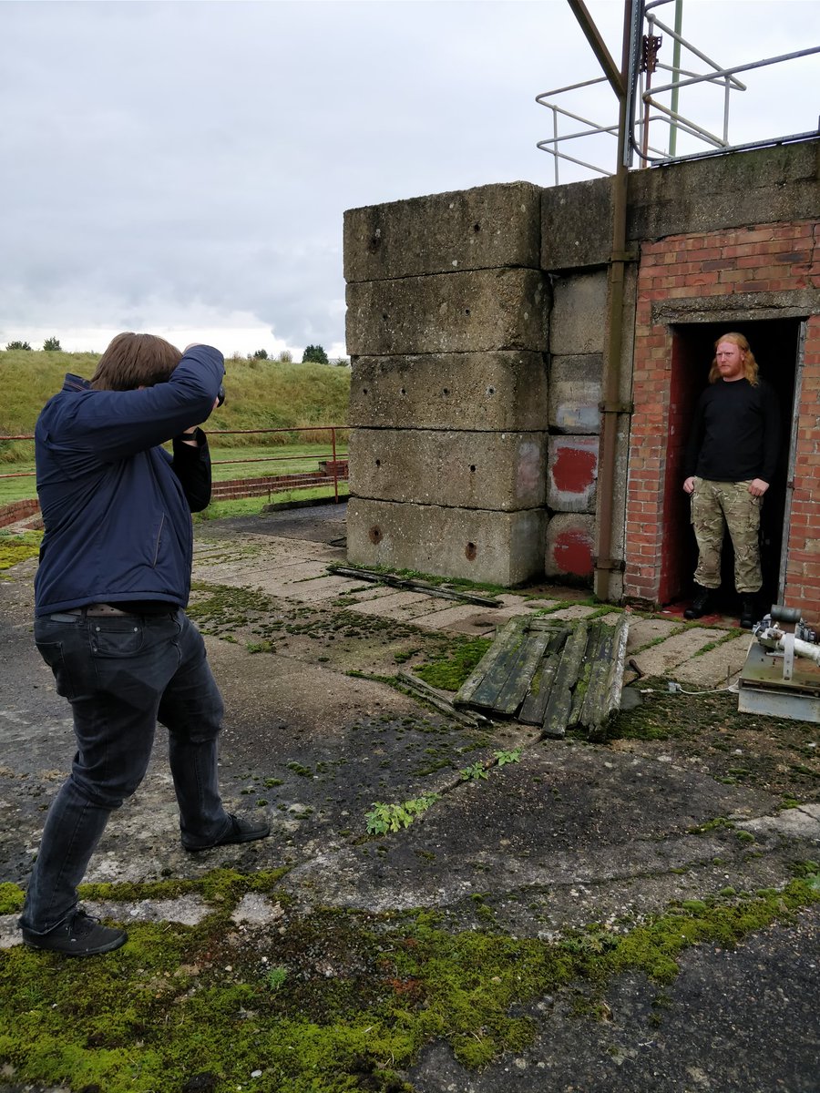 Behind the scenes of our promo shoot on Saturday with <a href="/AdamPMatthews/">Adam Matthews</a>. Creepy building for the win