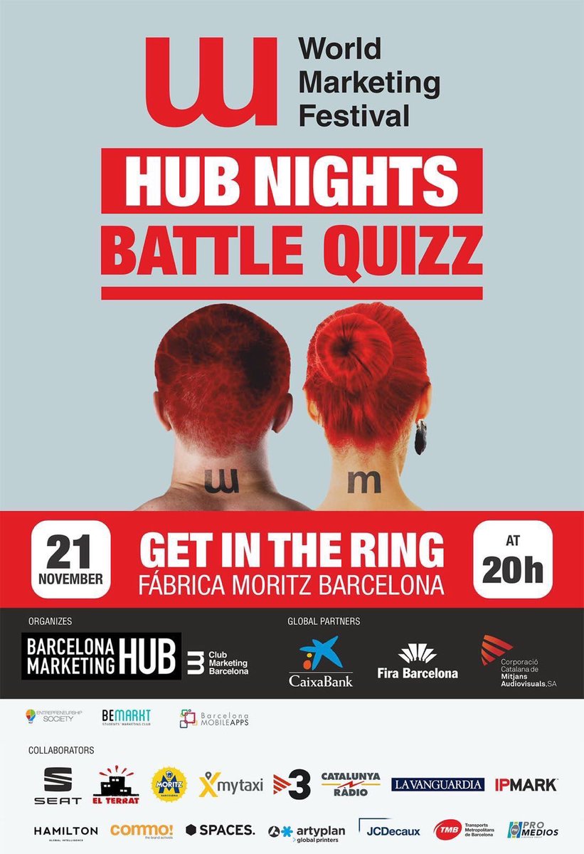 BMAcat's tweet photo. Participa   amb   els   teus   amics   a   la   BattleQuizz. prepara’t   per   gaudir   d’una   nit   amb   Moritz,   plena   de   reptes, diversió,   sorpreses   i   molts   premis.   No   et   perdis   aquesta   oportunitat   única   per   fer   Networking amb   professionals. https://t.co/FE439N8wGZ